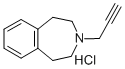 3-Propargyl-2,3,4,5-tetrahydro-1H-3-benzazepine hydrochloride Struktur