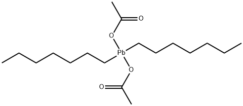 Plumbane, bis(acetyloxy)diheptyl- Struktur