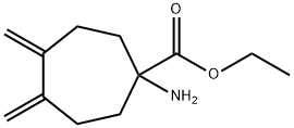 Cycloheptanecarboxylic acid, 1-amino-4,5-bis(methylene)-, ethyl ester (9CI) Struktur