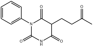 5-(3-Oxobutyl)-1-phenylbarbituric acid Struktur