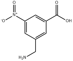 Benzoic acid, 3-(aminomethyl)-5-nitro- (9CI) Struktur