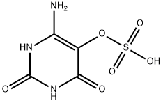 Sulfuric acid mono-(4-amino-2,6-dihydroxy-pyrimidin-5-yl) ester Struktur