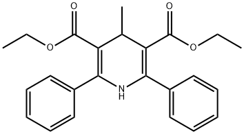 1,4-Dihydro-4-methyl-2,6-diphenyl-3,5-pyridinedicarboxylic acid diethyl ester Struktur