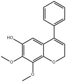 7,8-Dimethoxy-4-phenyl-2H-1-benzopyran-6-ol Struktur