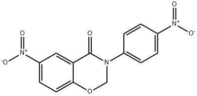 6-Nitro-3-(4-nitrophenyl)-2H-1,3-benzoxazin-4(3H)-one Struktur