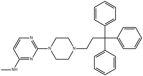 4-(Methylamino)-2-[4-(3,3,3-triphenylpropyl)-1-piperazinyl]pyrimidine Struktur