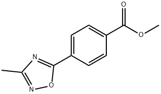 Methyl 4-(3-methyl-1,2,4-oxadiazol-5-yl)benzoate Struktur