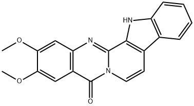 2,3-Dimethoxyindolo[2',3':3,4]pyrido[2,1-b]quinazolin-5(13H)-one Struktur