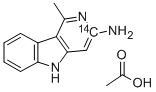 3-Amino-1-methyl-5H-pyrido[4,3-b]indole-3-14C, Acetate Struktur