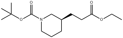 tert-butyl 3-(3-ethoxy-3-oxopropyl)piperidine-1-carboxylate Struktur