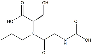 N-(N-Carboxyglycyl)-N-ethyl-L-serine 1-methyl ester Struktur