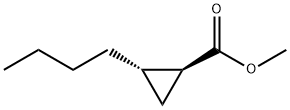 Cyclopropanecarboxylic acid, 2-butyl-, methyl ester, (1S,2S)- (9CI) Struktur