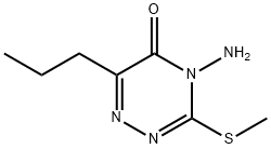 1,2,4-Triazin-5(4H)-one, 4-amino-3-(methylthio)-6-propyl- Struktur