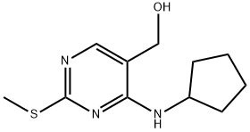 (4-(cyclopentylaMino)-2-(Methylthio)pyriMidin-5-yl)Methanol Struktur