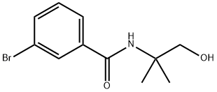 3-broMo-N-(1-hydroxy-2-Methylpropan-2-yl)benzaMide Struktur