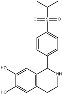 1-[p-(Isopropylsulfonyl)phenyl]-1,2,3,4-tetrahydro-6,7-isoquinolinediol Struktur