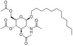 DODECYL 2-ACETAMIDO-3,4,6-TRI-O-ACETYL-2-DEOXY-BETA-D-GLUCOPYRANOSIDE Struktur