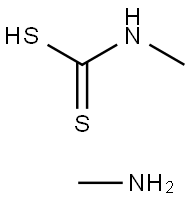 N-methyldithiocarbamic acid, compound with methylamine (1:1) Struktur