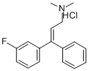 1-(m-Fluorophenyl)-1-phenyl-3-dimethylaminoprop-1-ene hydrochloride Struktur