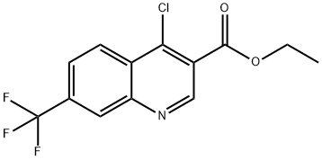 4-CHLORO-7-TRIFLUOROMETHYLQUINOLINE-3-CARBOXYLIC ACID ETHYL ESTER Struktur