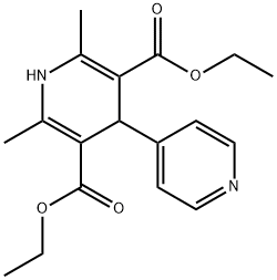 diethyl 2,6-dimethyl-4-pyridin-4-yl-1,4-dihydropyridine-3,5-dicarboxylate Struktur