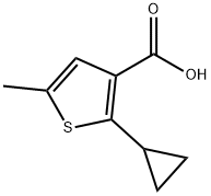 3-Thiophenecarboxylic acid, 2-cyclopropyl-5-methyl- Struktur