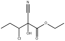 Pentanoic acid, 3-chloro-2-cyano-2-hydroxy-, ethyl ester (9CI) Struktur