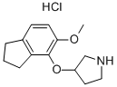 3-[(2,3-DIHYDRO-5-METHOXY-1H-INDEN-4-YL)OXY]-PYRROLIDINE HYDROCHLORIDE Struktur