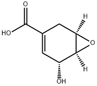 7-Oxabicyclo[4.1.0]hept-3-ene-3-carboxylicacid,5-hydroxy-,(1R,5R,6S)-(9CI) Struktur