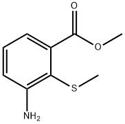 Benzoic acid, 3-amino-2-(methylthio)-, methyl ester (9CI) Struktur