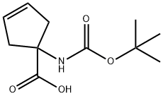 1-TERT-BUTOXYCARBONYLAMINO-CYCLOPENT-3-ENECARBOXYLIC ACID Struktur