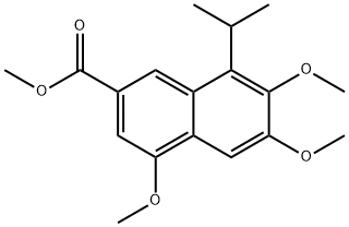 2-Naphthalenecarboxylic acid, 4,6,7-triMethoxy-8-(1-Methylethyl)-, Methyl ester Struktur