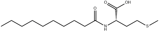 N-(1-oxodecyl)-DL-methionine Struktur