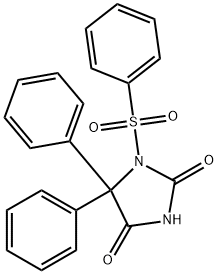 5,5-Diphenyl-1-phenylsulfonylhydantoin Struktur