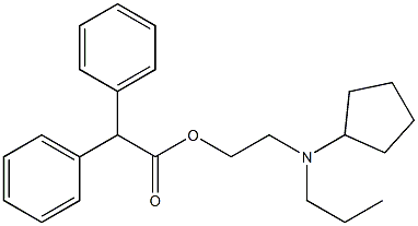 Diphenylacetic acid 2-[(3-cyclopentylpropyl)amino]ethyl ester Struktur