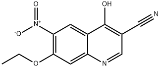 3-Cyano-7-ethoxy-4-hydroxy-6-nitroquinoline Struktur