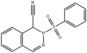 1,2-Dihydro-2-(phenylsulfonyl)-1-phthalazinecarbonitrile Struktur