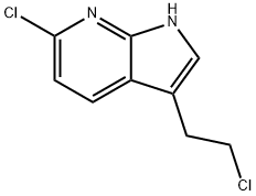 1H-Pyrrolo[2,3-b]pyridine, 6-chloro-3-(2-chloroethyl)- Struktur