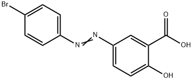 5-(4-Bromophenylazo)-2-hydroxybenzoic acid Struktur