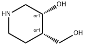 cis-4-(Hydroxymethyl)piperidin-3-ol Struktur