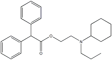 Diphenylacetic acid 2-[(3-cyclohexylpropyl)amino]ethyl ester Struktur