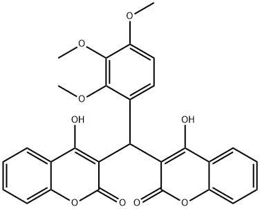 2H-1-BENZOPYRAN-2-ONE, 3,3'-[(2,3,4-TRIMETHOXYPHENYL)METHYLENE]BIS[4-HYDROXY]- Struktur