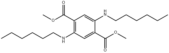 1,4-BENZENEDICARBOXYLIC ACID, 2,5-BIS(HEXYLAMINO)-, DIMETHYL ESTER Struktur