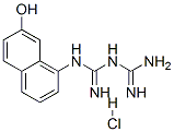 1-(7-hydroxy-1-naphthyl)biguanide hydrochloride  Struktur