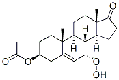 Androst-5-en-17-one, 3-(acetyloxy)-7-hydroperoxy-, (3beta,7alpha)- (9CI) Struktur