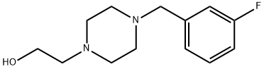 2-[4-(3-FLUOROBENZYL)PIPERAZINO]ETHAN-1-OL Struktur