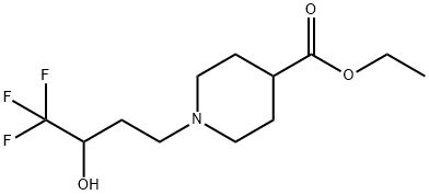 ETHYL 1-(4,4,4-TRIFLUORO-3-HYDROXYBUTYL)PIPERIDINE-4-CARBOXYLATE Struktur