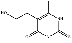 2,3-dihydro-5-(2-hydroxyethyl)-6-methyl-2-thioxo-1H-pyrimidin-4-one Struktur