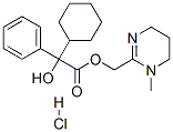 (1-methyl-5,6-dihydro-4H-pyrimidin-2-yl)methyl 2-cyclohexyl-2-hydroxy-2-phenyl-acetate hydrochloride Struktur