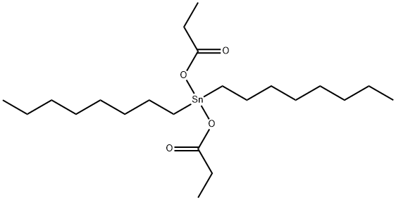 Dipropionic acid dioctyltin(IV) salt Struktur